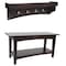 Alaterre Furniture Shaker Cottage Tray Shelf Coat Hook with Bench, Espresso ASCA0309P0 - alternate 1